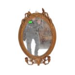 19TH CENTURY GESSO GIRANDOLE WALL MIRROR