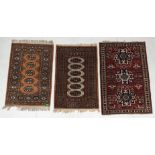 THREE PERSIAN ISLAMIC CARPET FLOOR RUGS