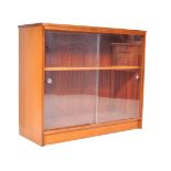 RETRO VINTAGE MID 20TH CENTURY TEAK GLASS CABINET