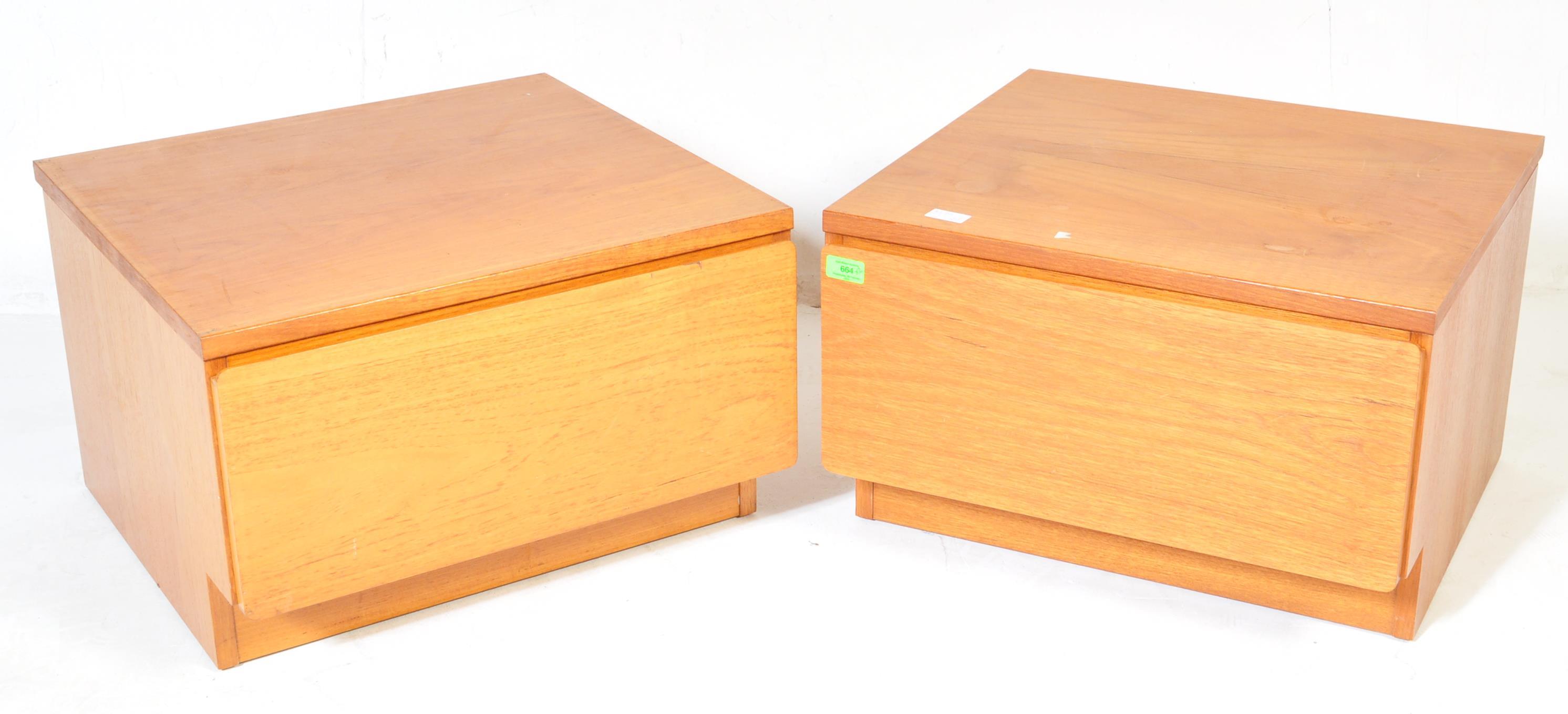 MATCHING PAIR OF TEAK BEDSIDE CHEST - Image 2 of 5