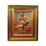 THEODORE GERICAULT - THE CHARDING CHASSEUR - OLEOGRAPH PRINT