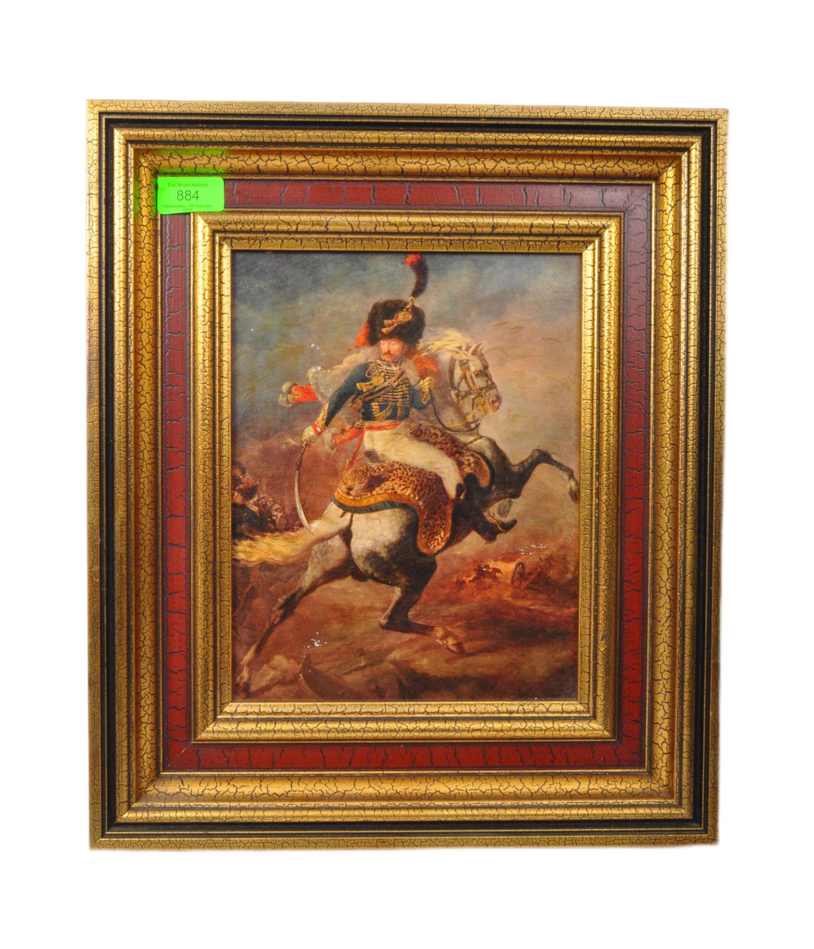 THEODORE GERICAULT - THE CHARDING CHASSEUR - OLEOGRAPH PRINT