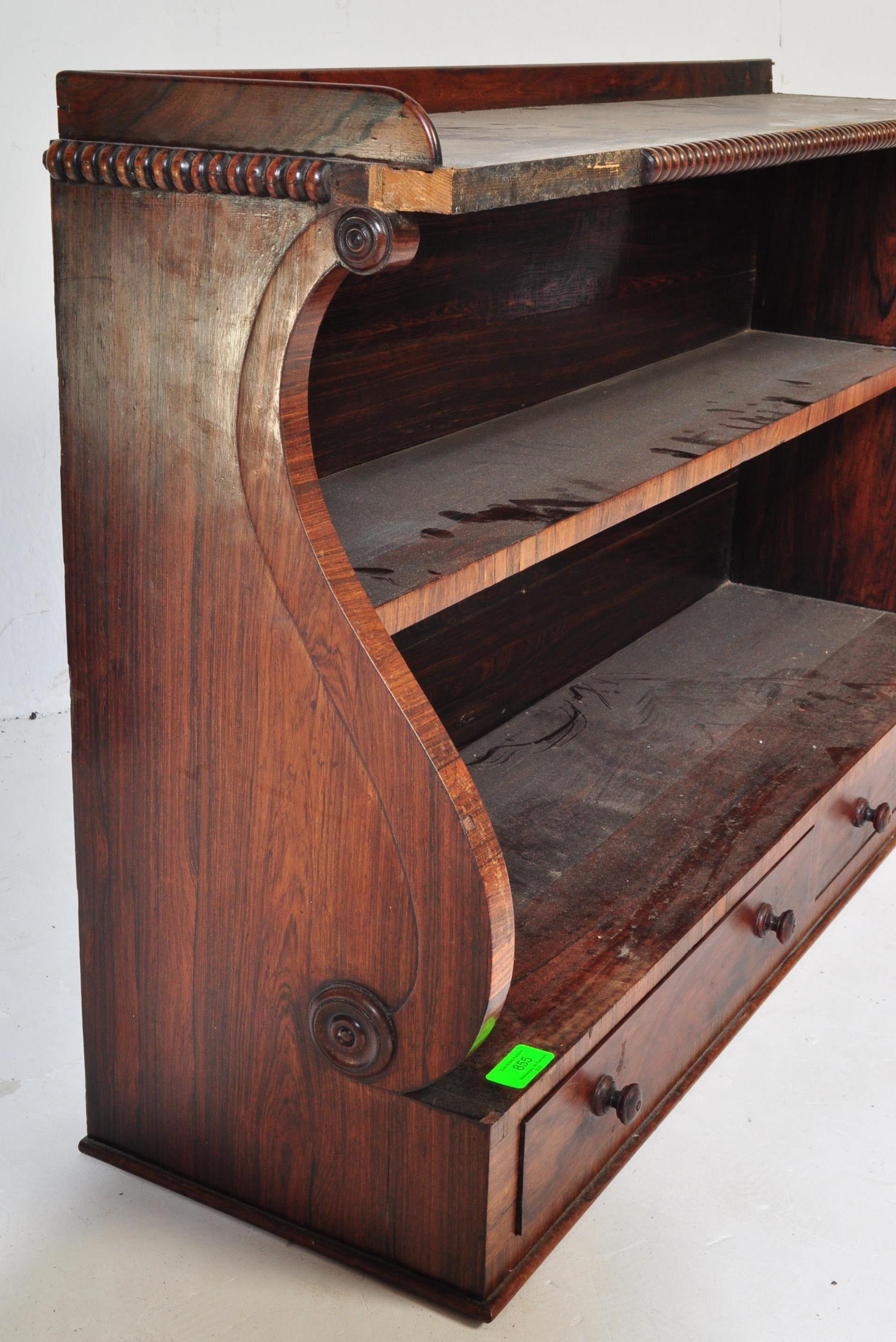 19TH CENTURY REGENCY ROSEWOOD TABLE BOOKCASE - Image 5 of 5