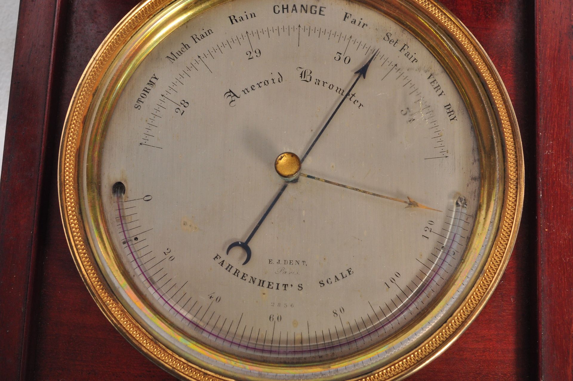 VICTORIAN 19TH CENTUTRY - DENT OF PARIS - MARITIME BAROMETER - Image 3 of 7