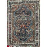 VINTAGE 19TH CENTURY PERSIAN ISLAMIC KARADJA FLOOR RUG