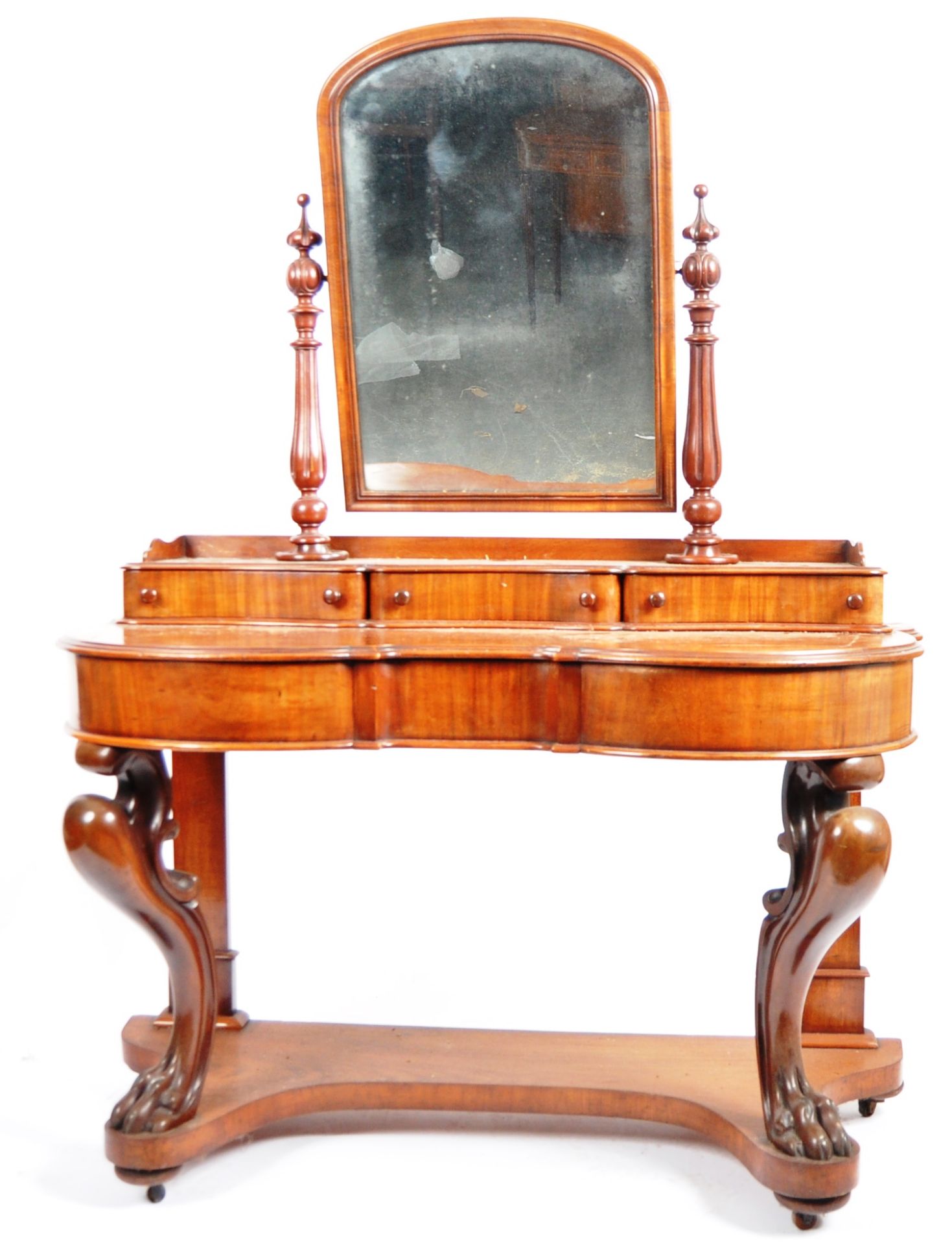 LARGE 19TH CENTURY MAHOGANY DUCHESS DRESSING TABLE