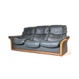 EKORNES STRESSLESS LEATHER THREE SEAT SOFE SETTEE