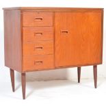 RETRO TEAK 1970s SEWING TABLE CABINET