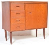 RETRO TEAK 1970s SEWING TABLE CABINET