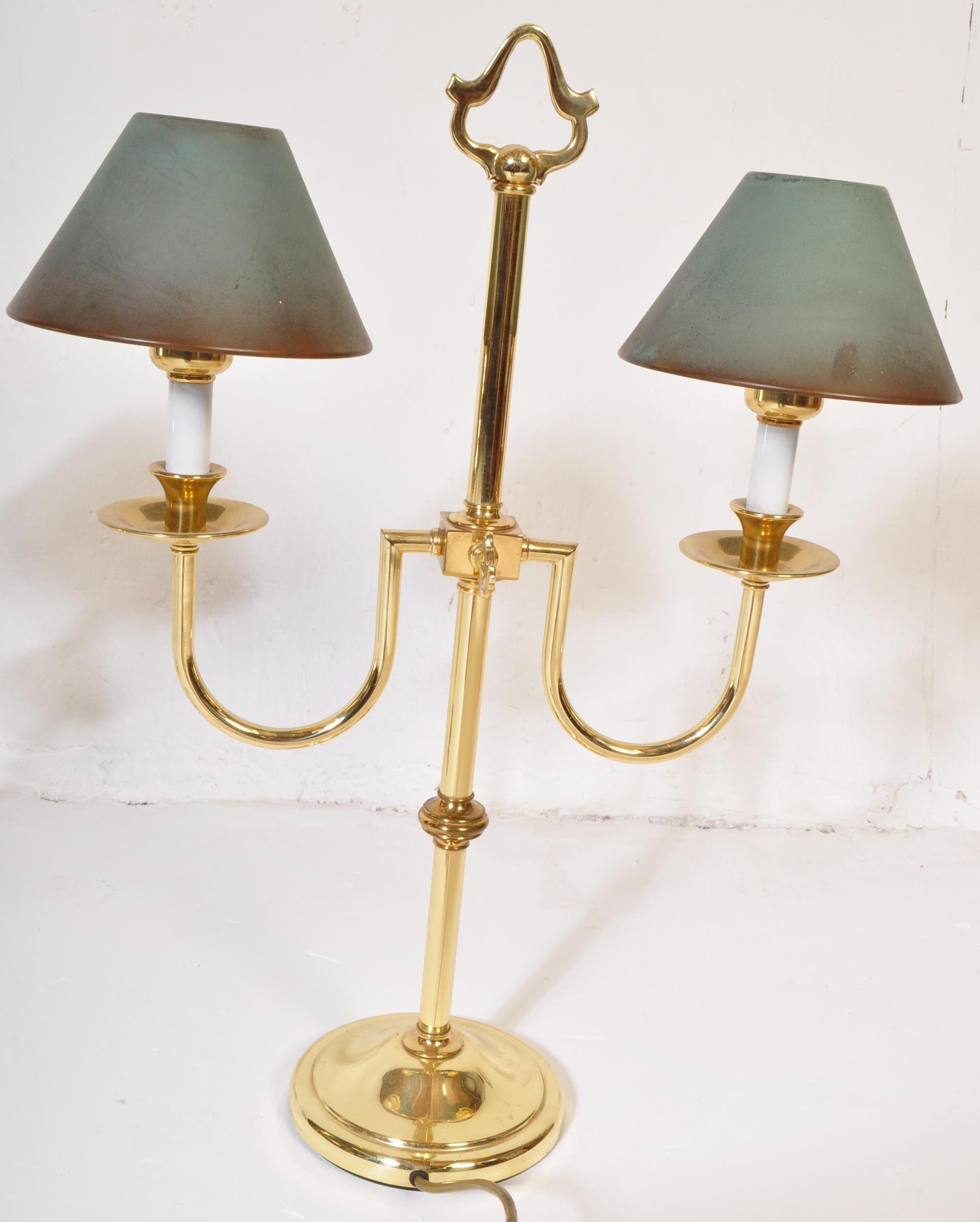 PAIR OF RETRO VINTAGE GILT METAL CASINO TABLE LAMPS - Image 4 of 5
