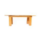 LARGE CONTEMPORARY MODERNIST OAK REFECTORY DINING TABLE