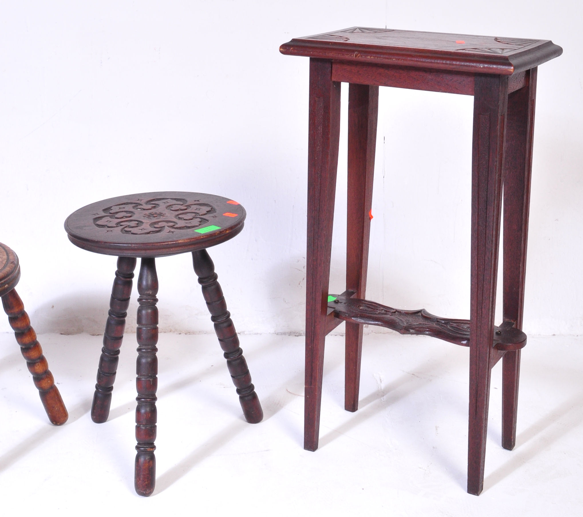 EARLY 20TH CENTURY OAK FURNITURE - STOOLS - SPINNING CHAIR - Image 4 of 6