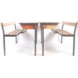 MATCHING PAIR OF MID CENTURY FRENCH SCHOOL DESKS