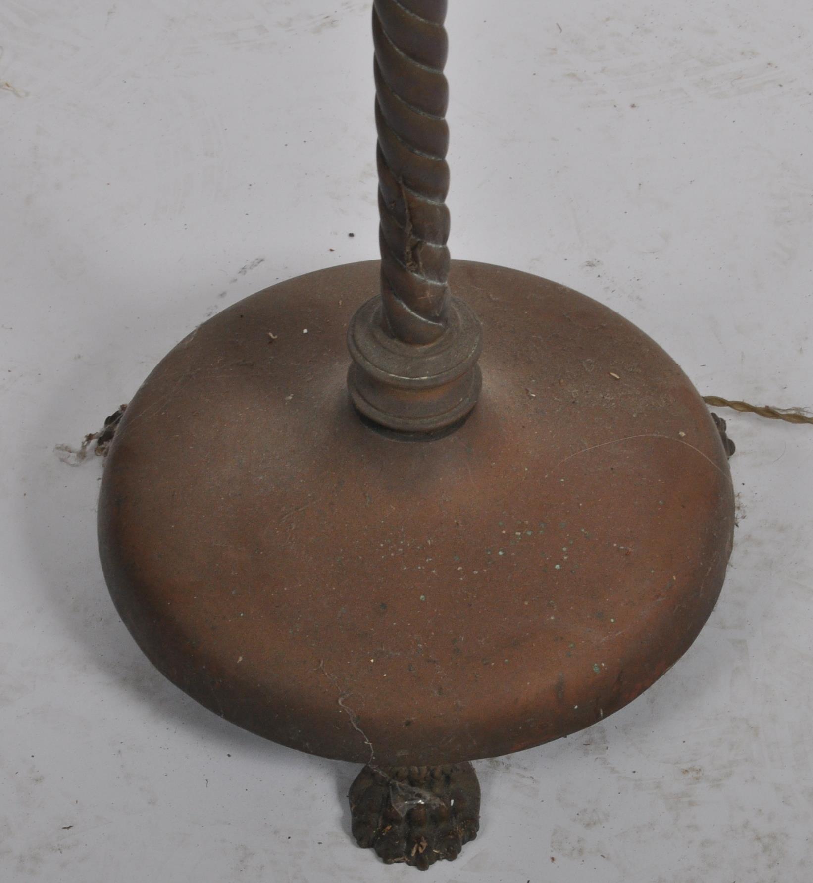 VICTORIAN 19TH CENTURY BRASS OIL LAMP STANDARD LAMP - Image 6 of 6