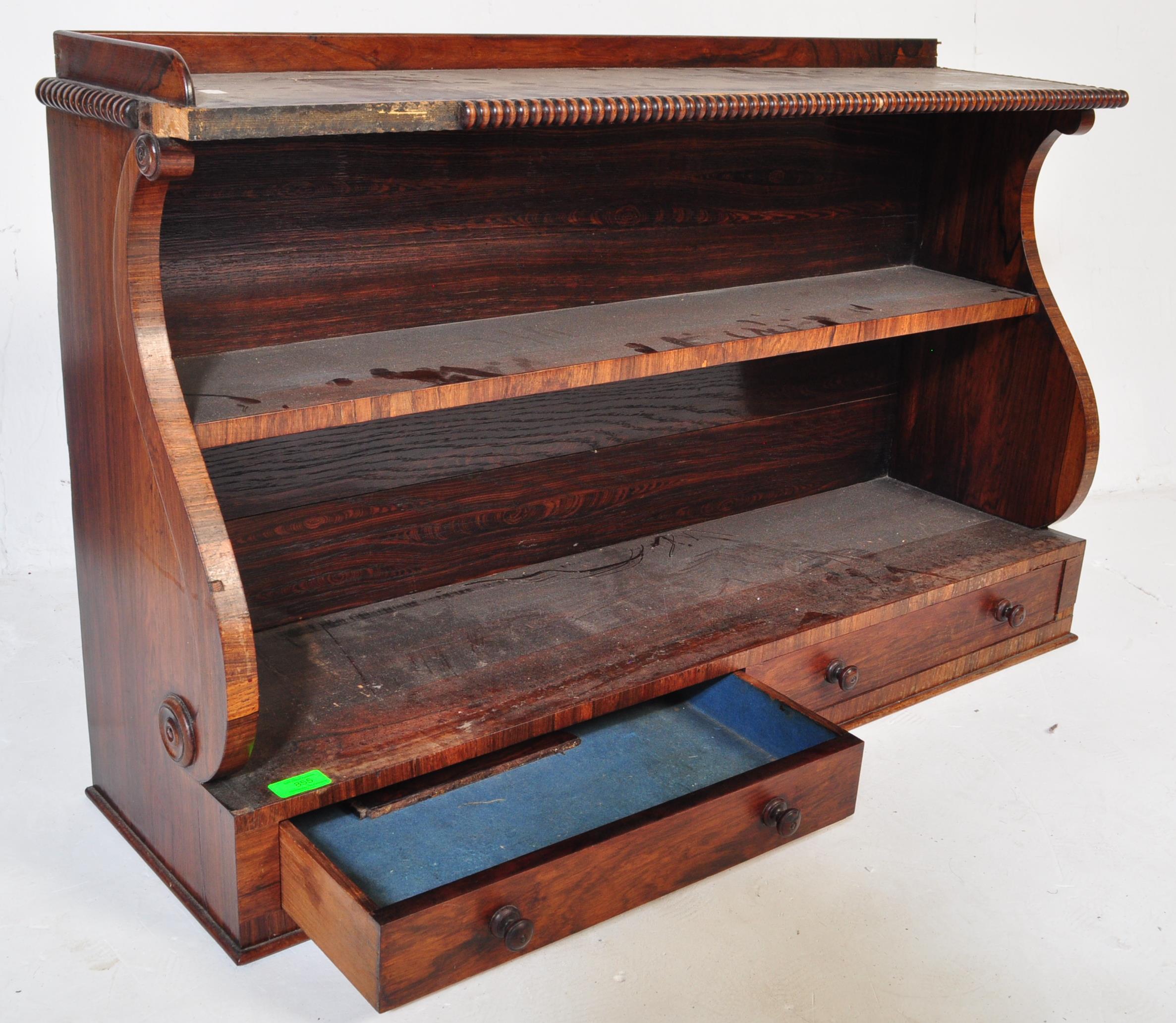 19TH CENTURY REGENCY ROSEWOOD TABLE BOOKCASE - Image 2 of 5