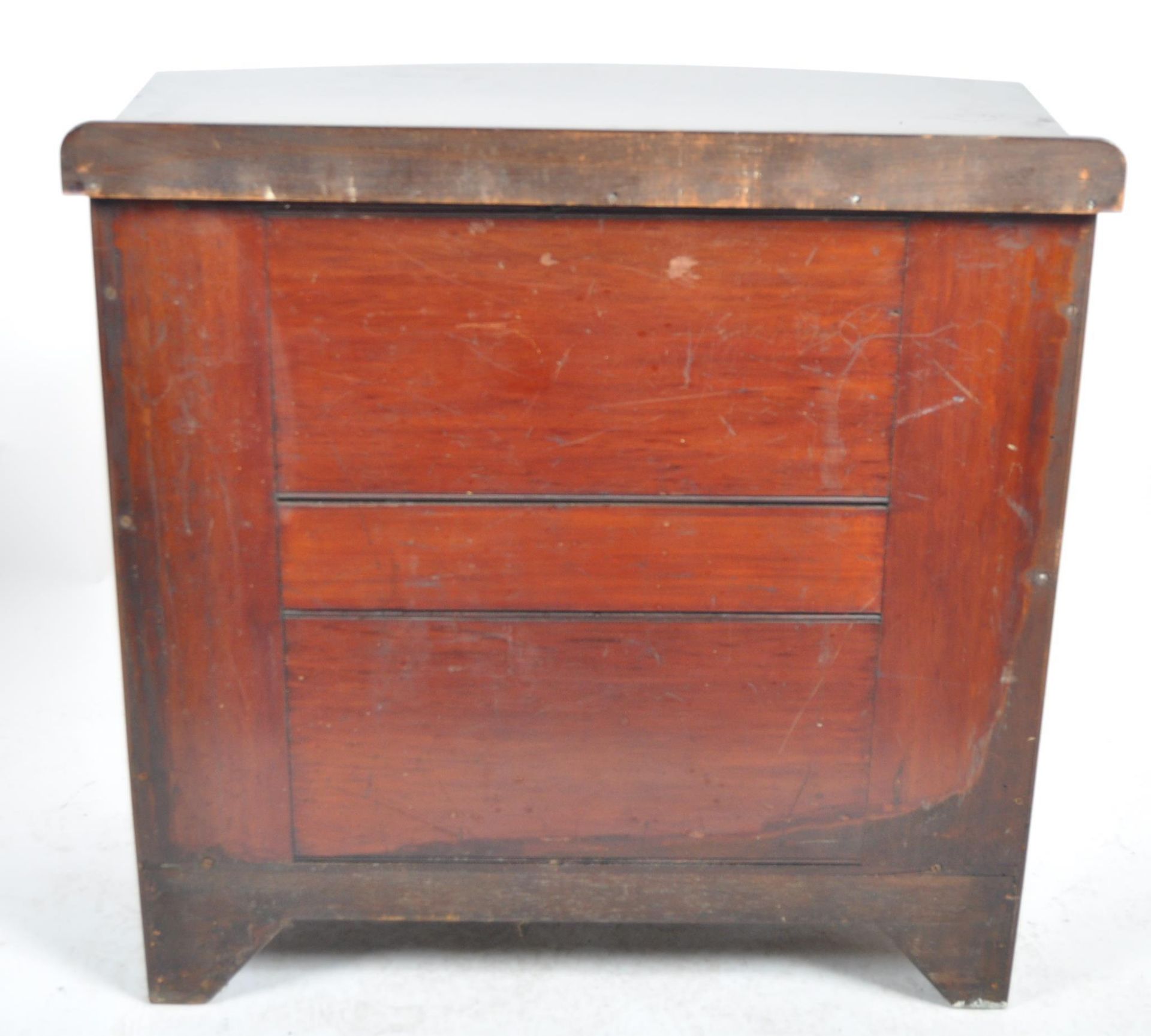 EDWARDIAN MAHOGANY BOW FRONT SIDEBOARD CABINET - Image 6 of 6