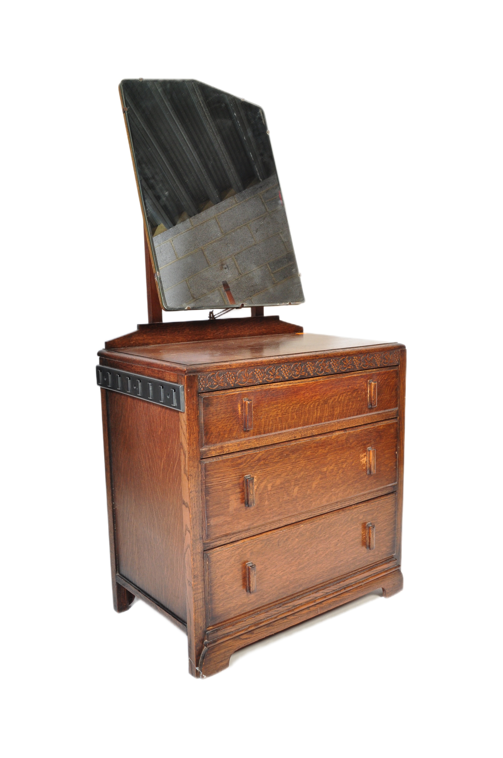 20TH CENTURY JACOBEAN REVIVAL OAK DRESSING CHEST