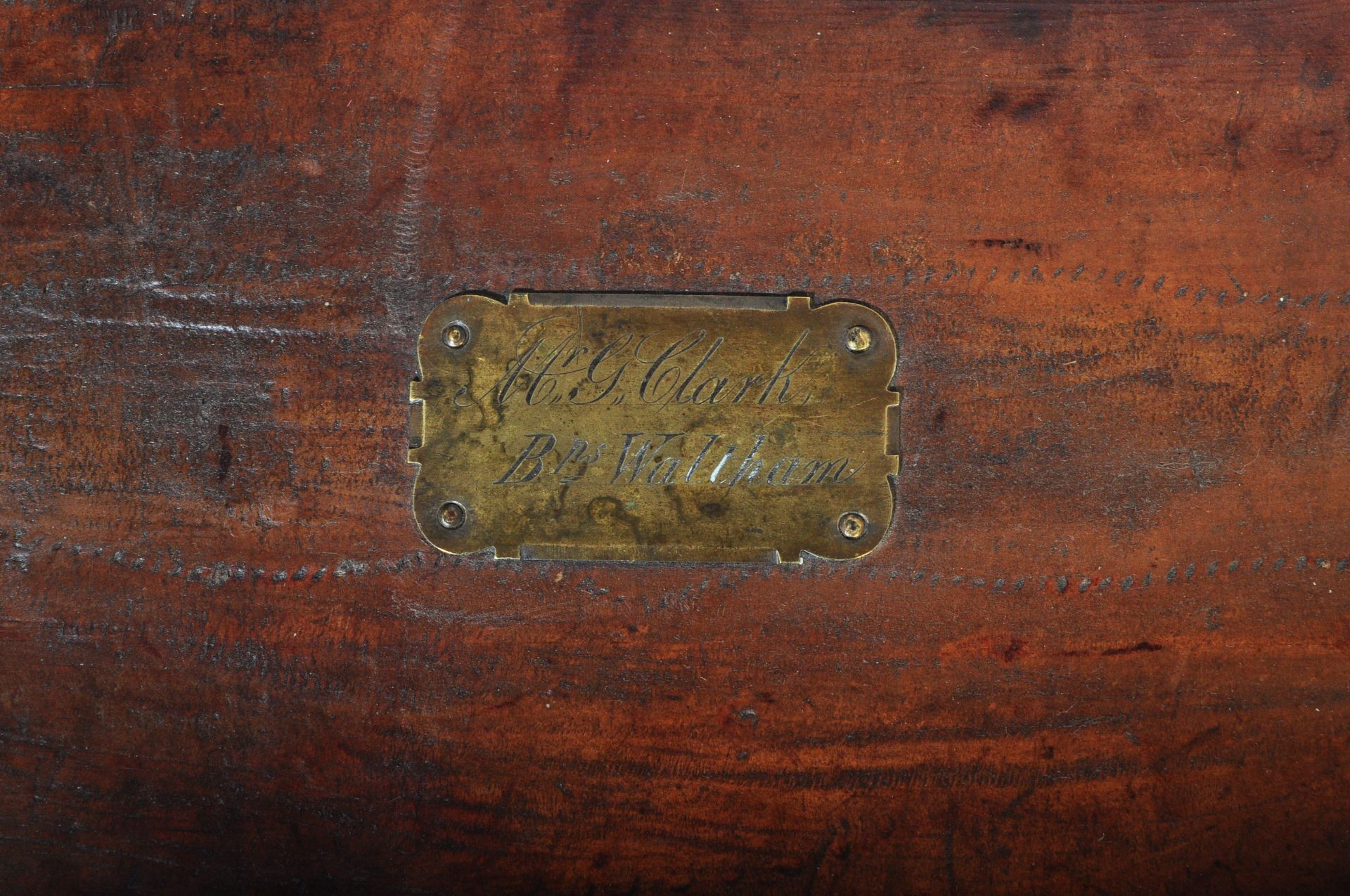 VICTORIAN MONOGRAMMED LEATHER GUN CASE T/W TWO OTHERS - Image 3 of 7