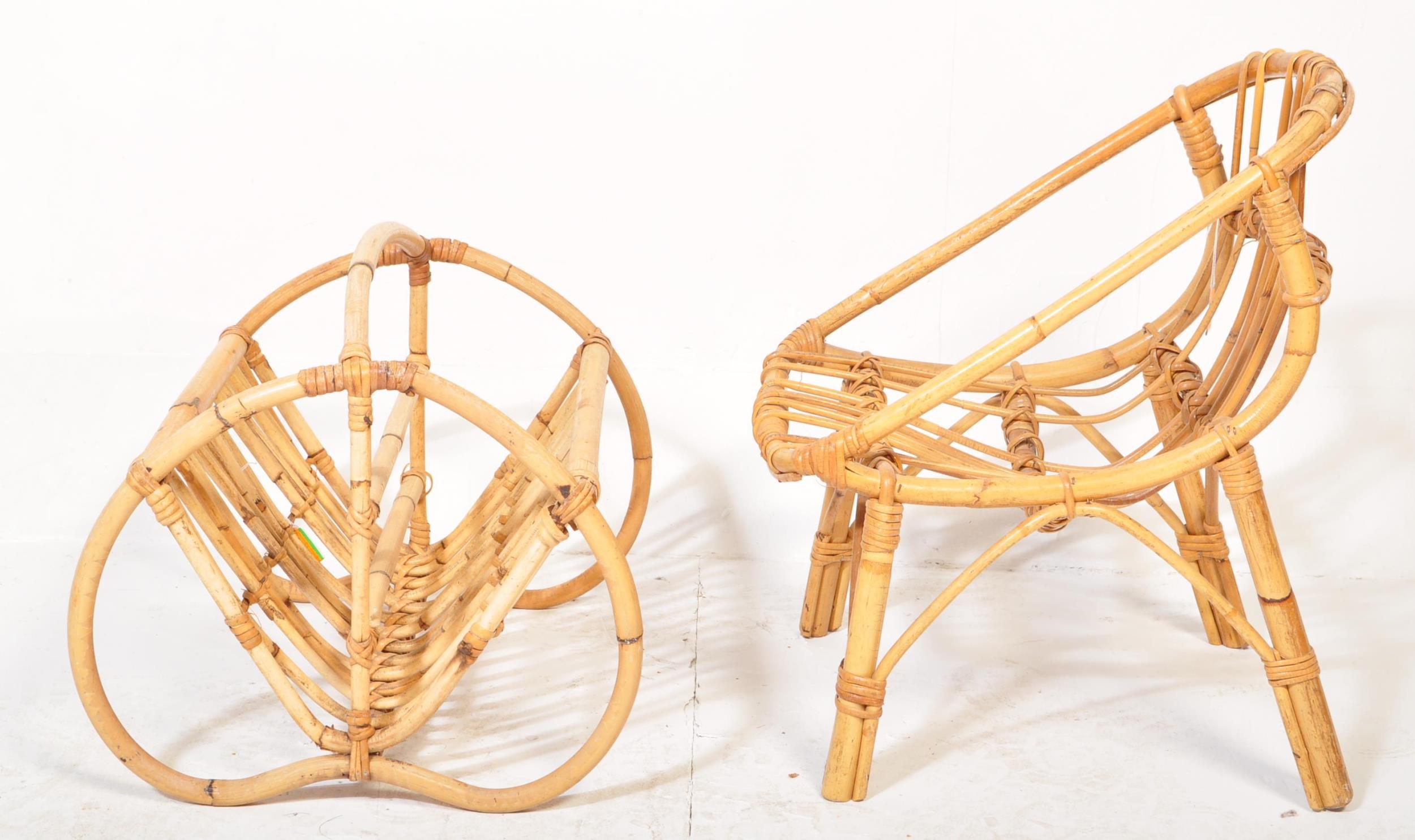 MANNER OF FRANCO ALBINI BAMBOO RACK AND CHILDS CHAIR - Image 4 of 4