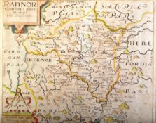 SAXTON, CHRISTOPHER (1540-1610) A MAP OF RADNORSHIRE