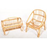 MANNER OF FRANCO ALBINI BAMBOO RACK AND CHILDS CHAIR