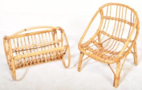 MANNER OF FRANCO ALBINI BAMBOO RACK AND CHILDS CHAIR