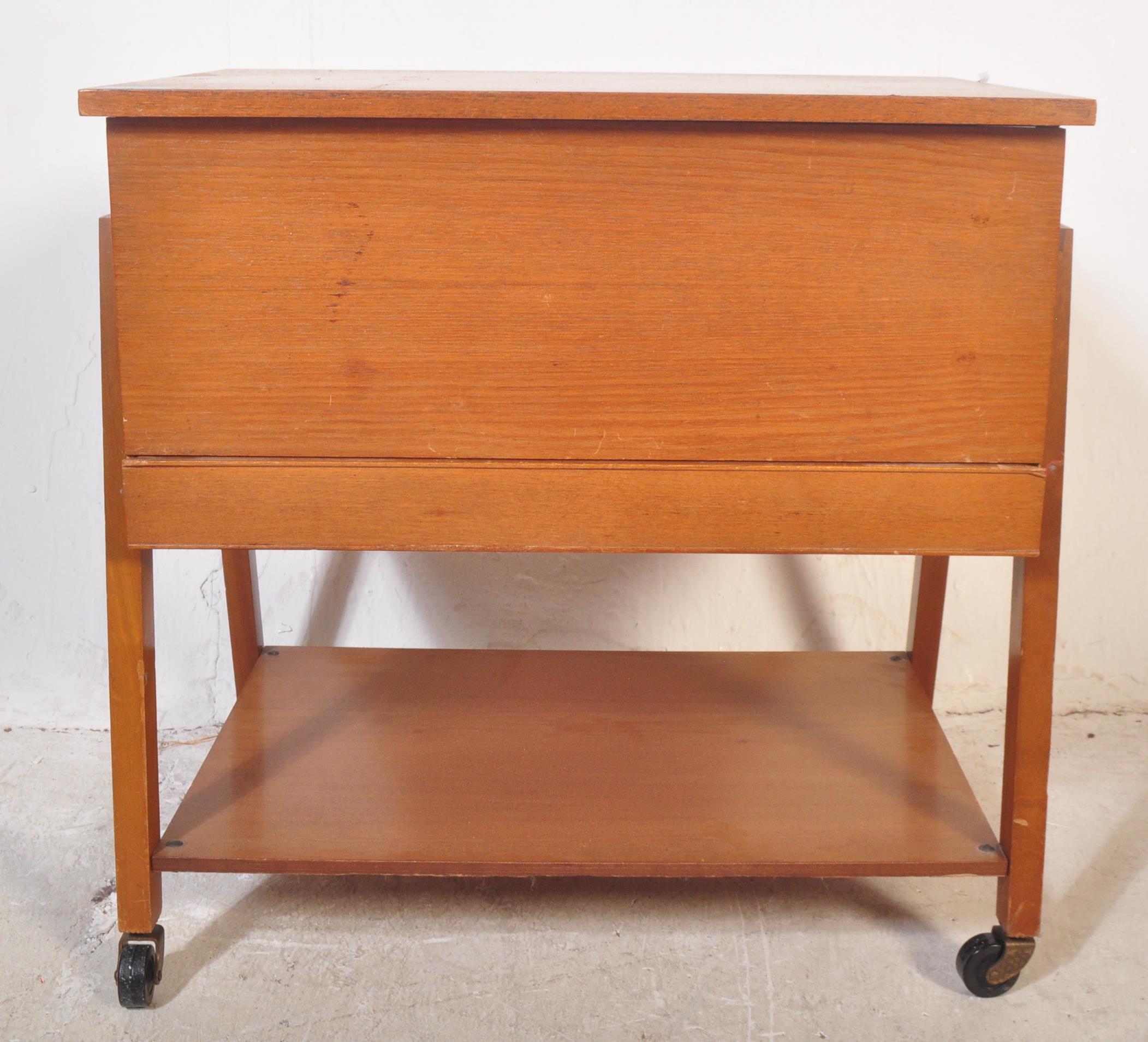 BRITISH MODERN DESIGN - MID CENTURY TEAK ARNOLD SEWING BOX