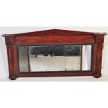 VICTORIAN 19TH CENTURY OVERMANTEL TRIPTYCH MIRROR