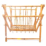 VINTAGE ITALIAN MANNER 1970S BAMBOO MAGAZINE RACK