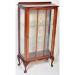 1940S QUEEN ANNE STYLE WALNUT DISPLAY CABINET