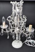 PAIR OF CONTEMPORARY FIVE ARMS CEILING CHANDELIERS