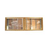 PAIR OF 20TH CENTURY SHOWMANS OVERMANTEL WALL MIRRORS