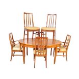 WILLIAM LAWRENCE - MID 20TH C TEAK DINING TABLE & CHAIRS