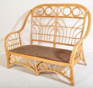 MID 20TH CENTURY BAMBOO CONSERVATORY SOFA CHAIR