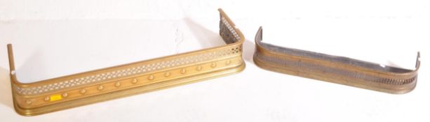 TWO 19TH CENTURY BRASS FIRE GUARDS