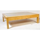 LARGE CONTEMPORARY OAK GLAZED COFFEE TABLE