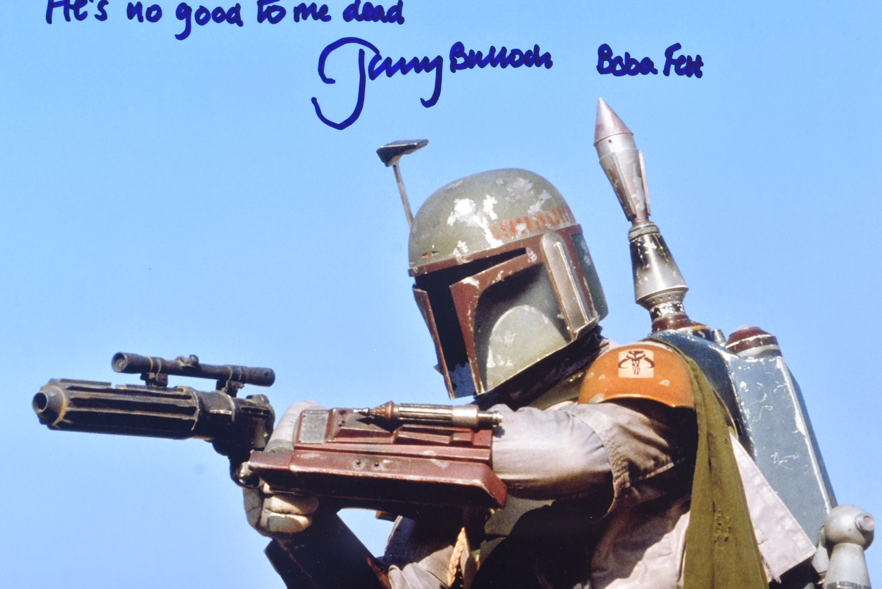 ESTATE OF JEREMY BULLOCH - BOBA FETT - SIGNED 8X10" PHOTO - Image 3 of 3