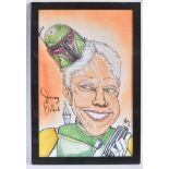 ESTATE OF JEREMY BULLOCH - ARTWORK - CARICATURE PAINTING