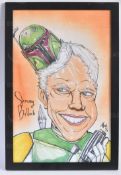 ESTATE OF JEREMY BULLOCH - ARTWORK - CARICATURE PAINTING