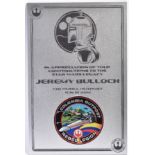 ESTATE OF JEREMY BULLOCH - REBEL LEGION PRESENTATION PLAQUE