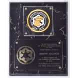 ESTATE OF JEREMY BULLOCH - 501ST LEGION PRESENTATION PLAQUE