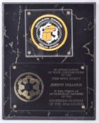 ESTATE OF JEREMY BULLOCH - 501ST LEGION PRESENTATION PLAQUE