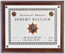 ESTATE OF JEREMY BULLOCH - DARK EMPIRE PLAQUE