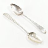 IRISH SILVER HALLMARKED 18TH CENTURY DESERT SPOONS