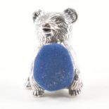 SILVER TEDDY BEAR PIN CUSHION