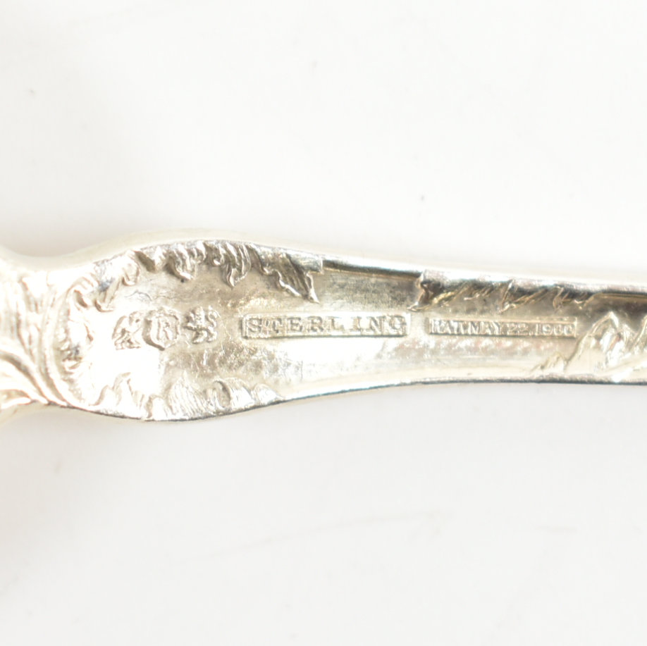 TWO REED & BARTON STERLING SILVER DESSERT SPOONS - Image 3 of 3