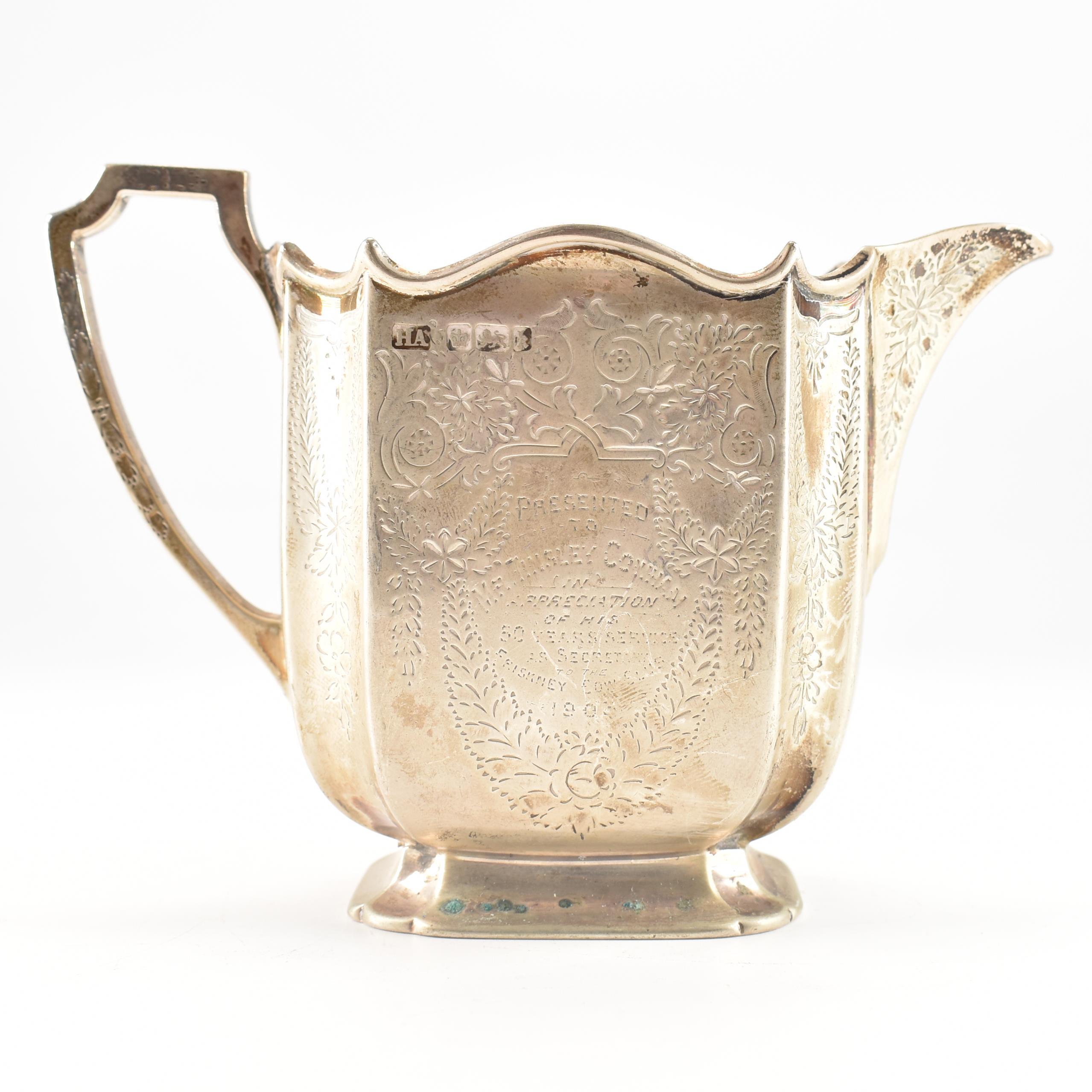 EDWARDIAN SILVER HALLMARKED CREAMER JUG - Image 2 of 7