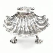 GEORGE II HALLMARKED SILVER CLAM SHELL SALT