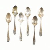 SET OF SIX GEORGE V SILVER HALLMARKED TEASPOONS