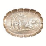 GEORGIAN HALLMARKED SILVER FARMING INTEREST TRINKET DISH